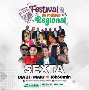 3ª Live do Festival de Música Regional - Atrações