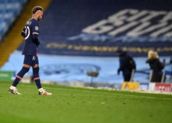 © Fornecido por LANCE! Neymar viu o PSG ser eliminado nesta terça-feira para o City (Foto: PAUL ELLIS / AFP)