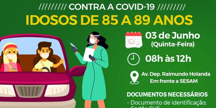 DRIVE THRU: Vacinação contra a COVID-19 idosos de 85 a 89 anos