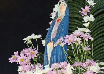 Procissão luminosa e missa, marcam o encerramento da Festa da Mãe das Dores, no Canto do Araçá