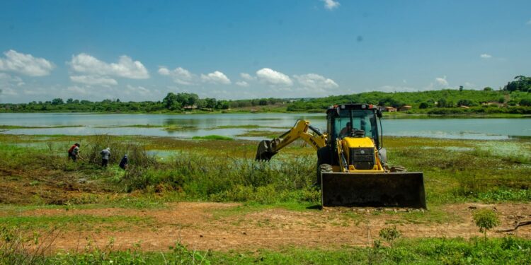 Prefeitura de Piripiri faz limpeza do Açude Anajás
