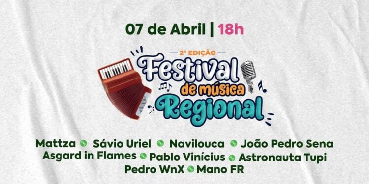 Festival de Música Regional | Confira as atrações desta quinta-feira, dia 07