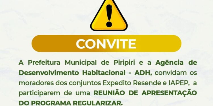 Prefeitura de Piripiri e a ADH promovem reunião de apresentação do Programa Regularizar