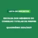 Lista de inscritos no processo de Escolha dos membros do Conselho Tutelar de Piripiri