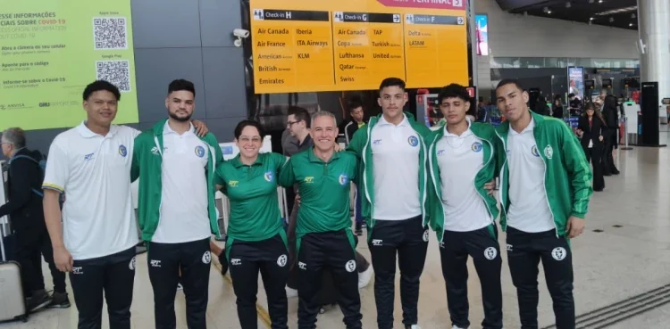 Com quatro piauienses, seleção juvenil de handebol desembarca na Croácia para disputa do mundial