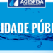 Comunicado da AGESPISA sistema de Piripiri
