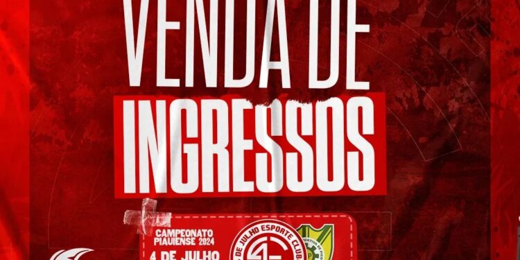 4 de julho enfrenta o Picos em Piripiri nesta quarta(07). Confira os valores dos ingressos