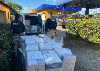 PRF apreende 19 mil maços de cigarros contrabandeados em Piripiri/PI