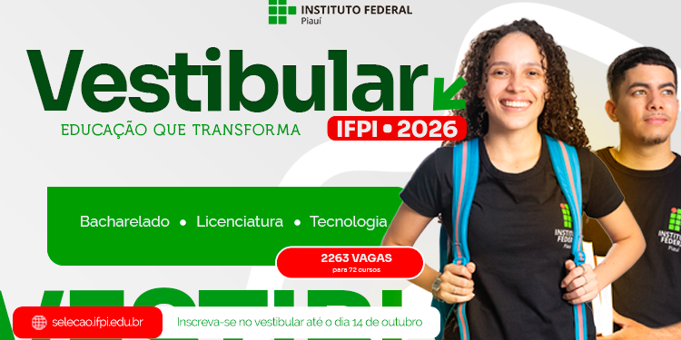 IFPI oferta 2.263 vagas para cursos superiores em 19 campi