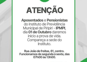 PROVA DE VIDA PARA APOSENTADOS E PENSIONISTAS,DA PREFEITURA DE PIRIPIRI