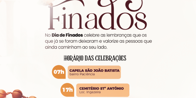 Dia de Finados será celebrado com missas na Paróquia Sagrado Coração de Jesus