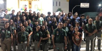 PIRIPIRI – Grupo Escoteiro Erivaldo Sandro coordena logística nas novenas e procissões na Festa da Padroeira