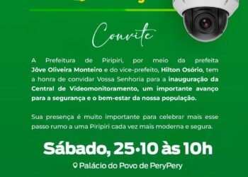 SMART PIRIPIRI:SISTEMA DE MONITORAMENTO POR CÂMERAS INTELIGENTES,SERÁ INAUGURADO NESTE SÁBADO(25).