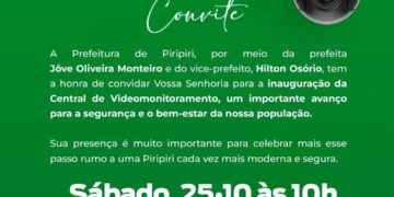 SMART PIRIPIRI:SISTEMA DE MONITORAMENTO POR CÂMERAS INTELIGENTES,SERÁ INAUGURADO NESTE SÁBADO(25).