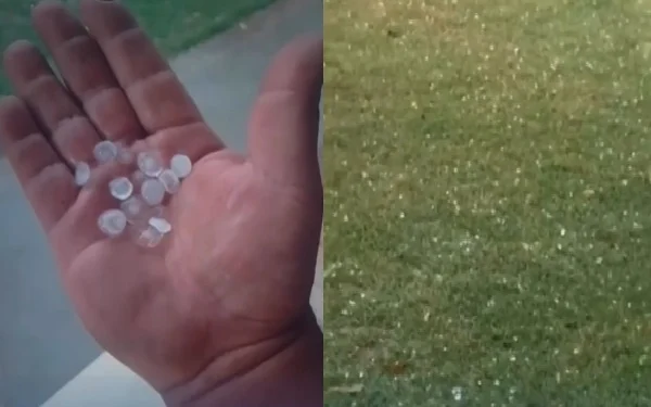 Chuva de granizo surpreende moradores em Baixa Grande do Ribeiro