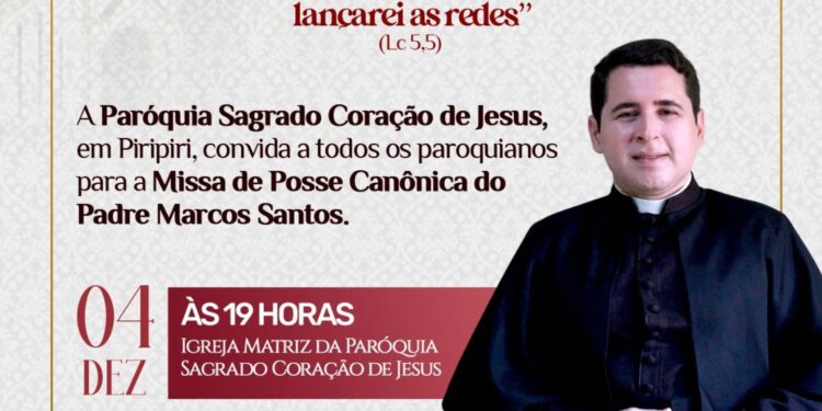 Paróquia Sagrado Coração de Jesus celebra posse canônica do novo pároco, Pe. Marcos Santos