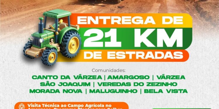 Prefeita Jôve fará entrega de 21km de estradas