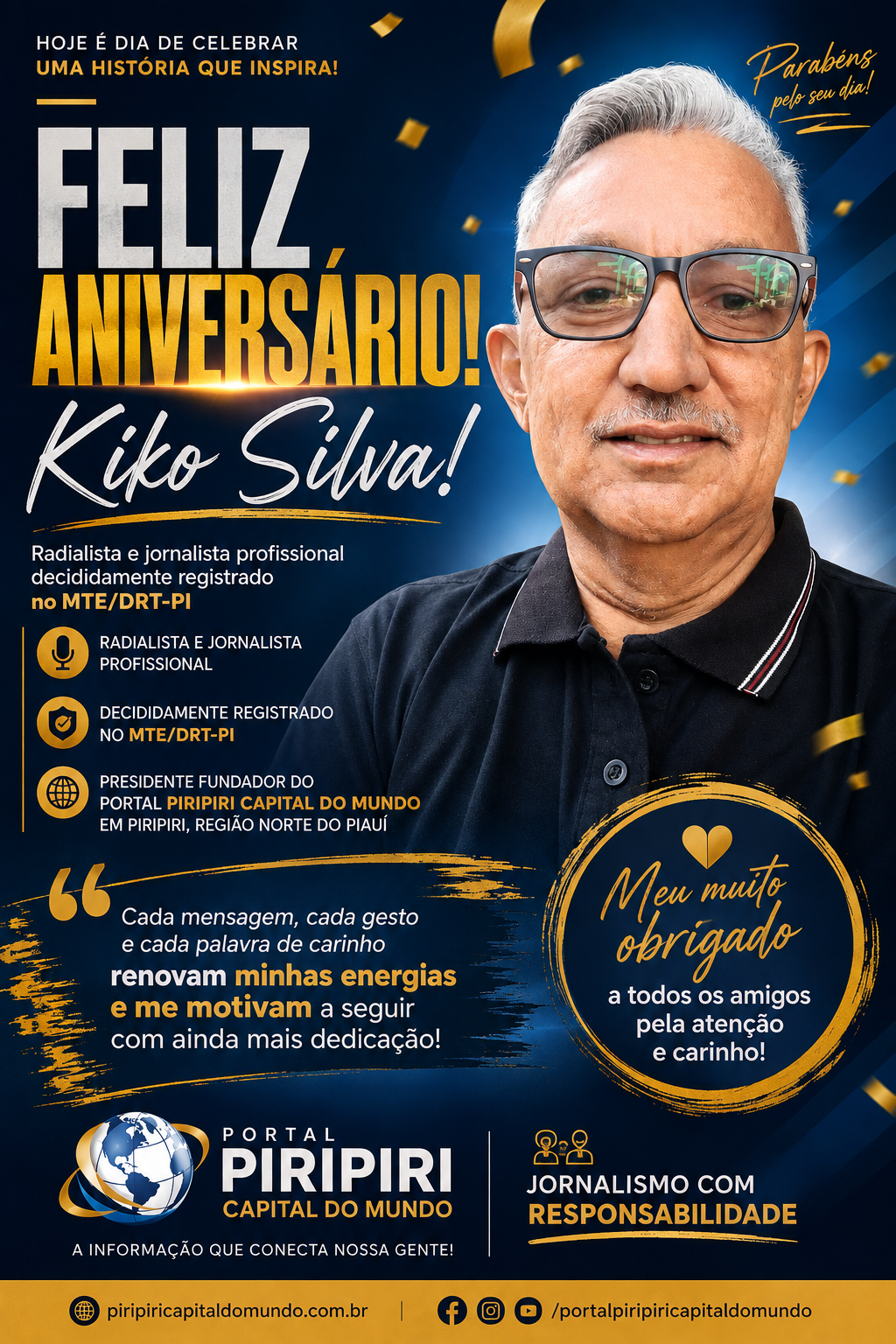 PARABÉNS AO KIKO SILVA NESTA DATA ESPECIAL!