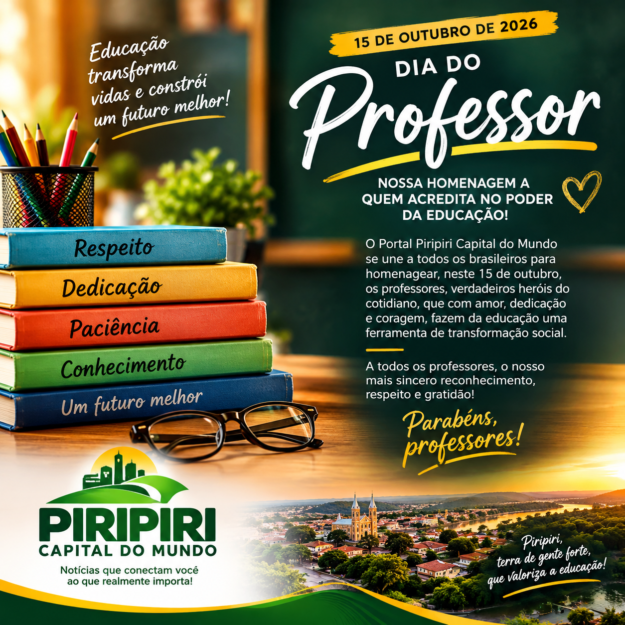15 DE OUTUBRO DE 2026 — DIA DO PROFESSOR